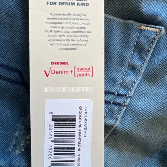 NWT Original Diesel jogger jeans girls 6y - Picture 4 of 5